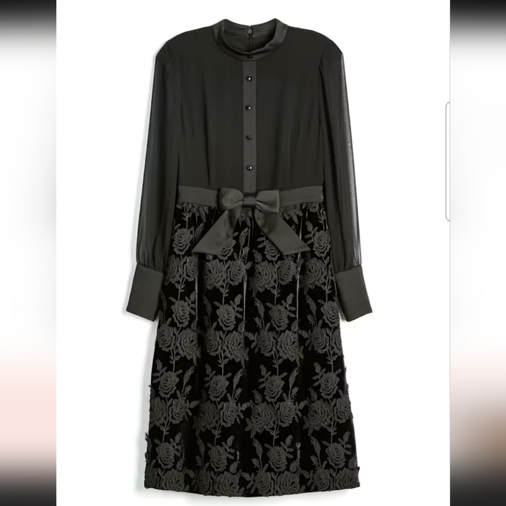 ModCloth x Anna Sui Black Long Sleeve Dress - Picture 3 of 7